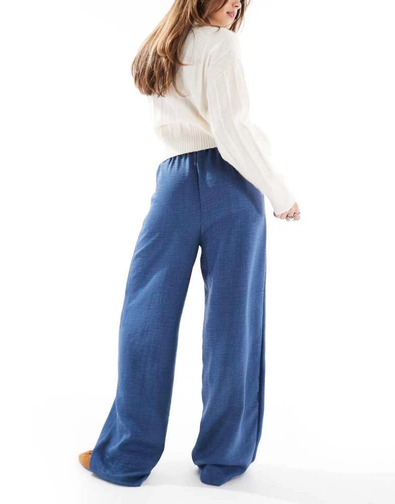 VERO MODA Vero Moda lightweight tie waist trousers in dark denim 2