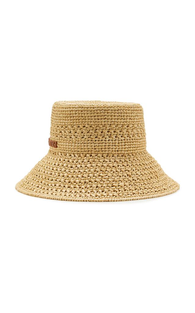 Miu Miu Miu Miu - Raffia Bucket Hat - Neutral - L - Moda Operandi