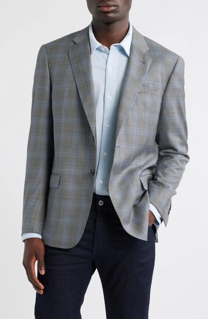 Emporio Armani Plaid Virgin Wool Blazer