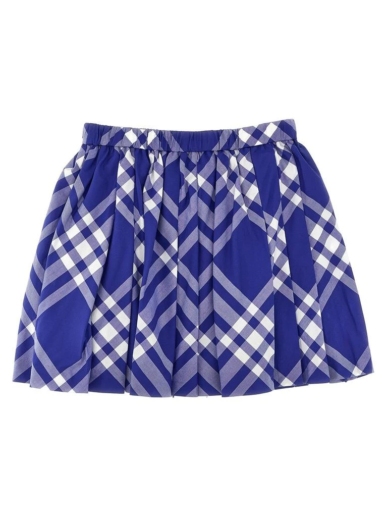 Burberry Burberry Kids Mid-Rise Checked Pleated Mini Skirt 1