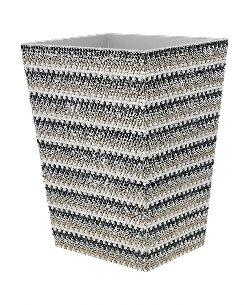 Mike & Ally Biarritz Wastebasket with Swarovski Crystals, Silver 1