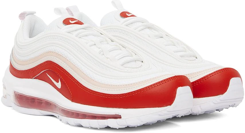 Nike White & Red Air Max 97 Sneakers 4