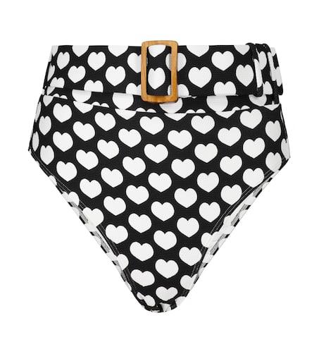 Alexandra Miro Ursula heart-print bikini bottoms