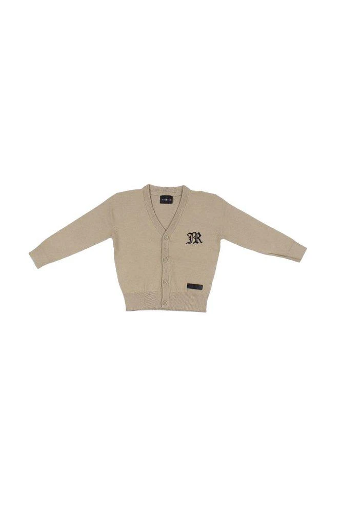 John Richmond Junior John Richmond Junior Intarsia Logo Cardigan