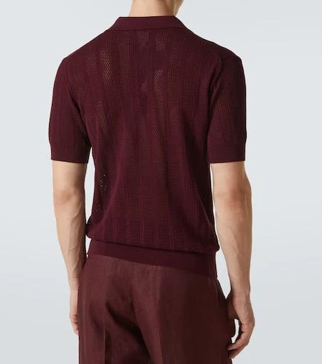Dolce 
Gabbana Ribbed-knit cotton polo shirt 4