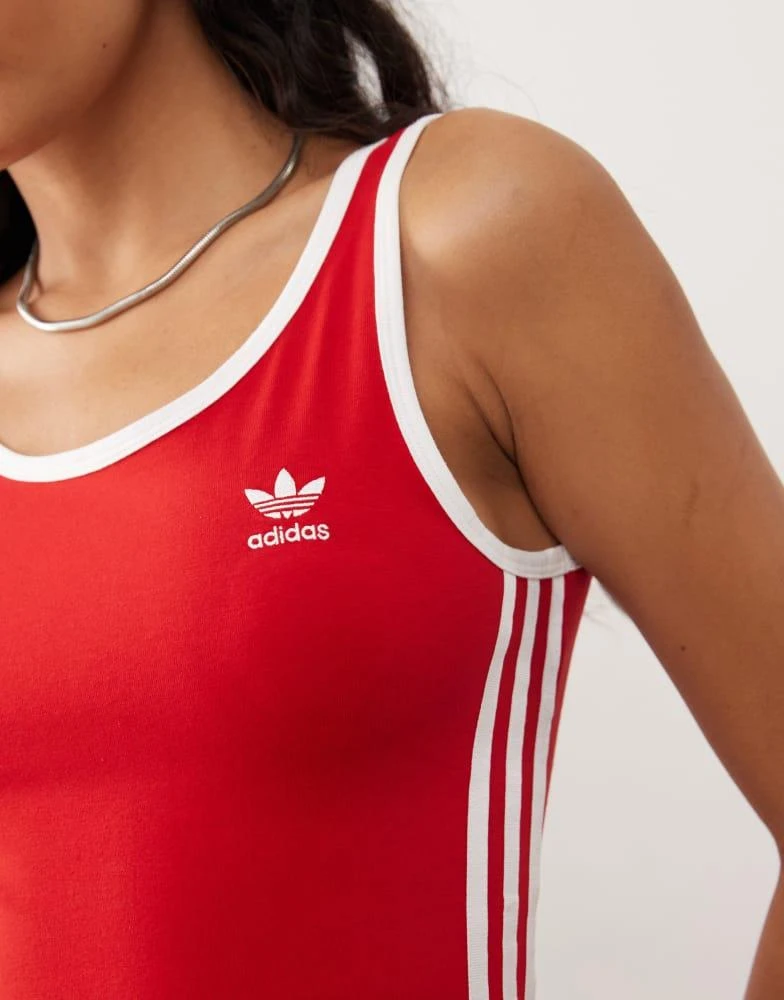 Adidas adidas Originals Adicolor 3-Stripes Bodysuit in red 2