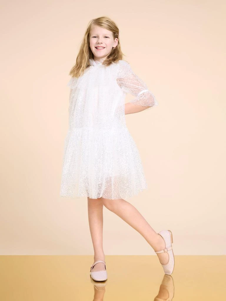 BCBG BCBG Girls Sequin Tulle Dress in White 2
