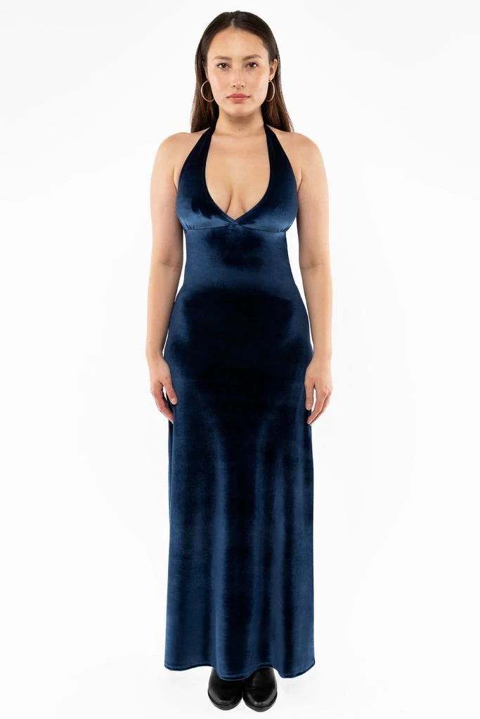 Los Angeles Apparel VVT8374 - Velvet Halter Maxi Dress 8