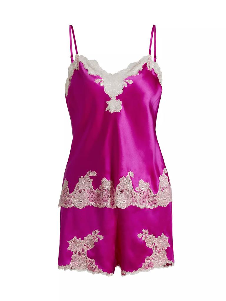Josie Lolita Silk-Lace Camisole & Shorts Set