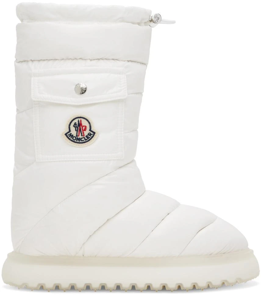 Moncler White Gaia Down Boots 1