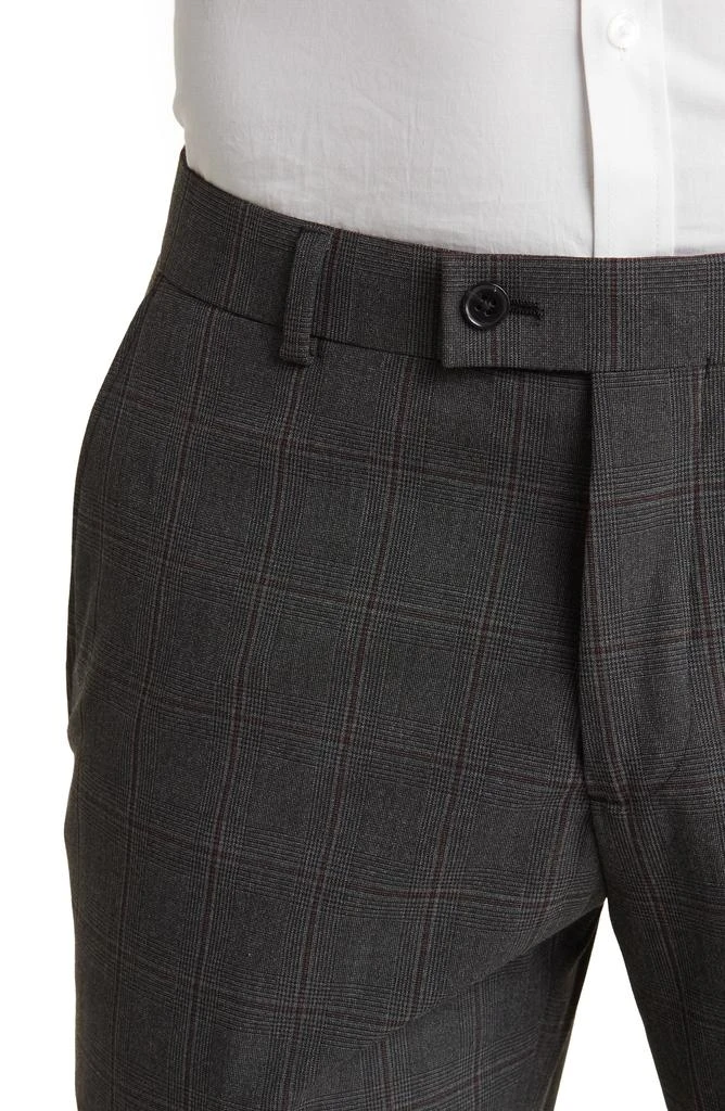 SAVILE ROW CO Charcoal Grey Plaid Notched Lapel Suit 4