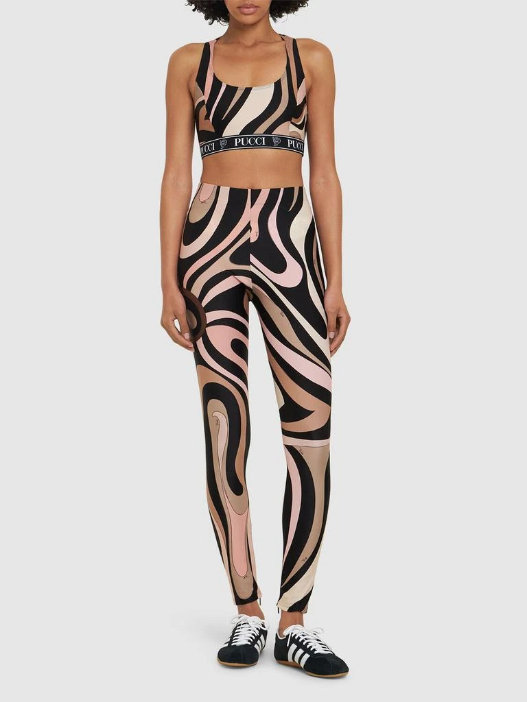 PUCCI Printed Lycra Logo Bra Top 1