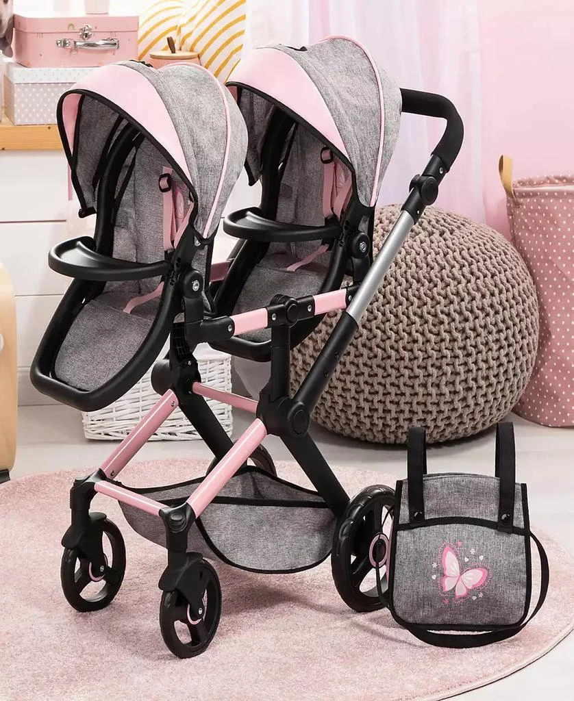 Bayer Design Dolls Butterfly , Xeo Twin Pram Set 3