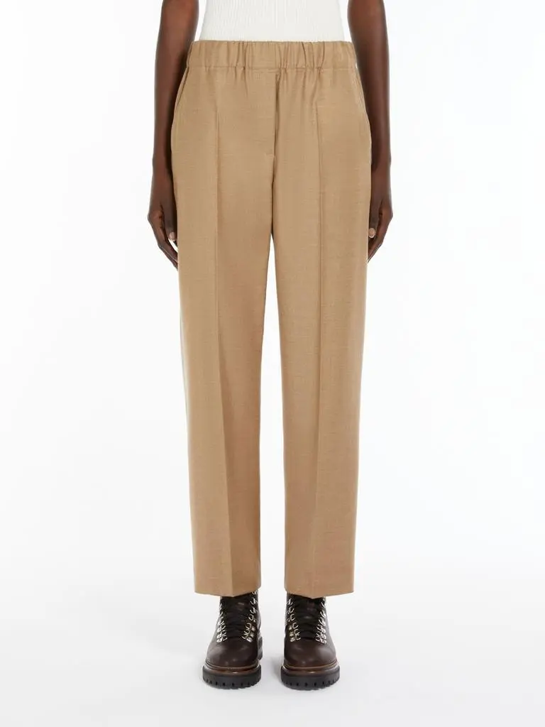 Weekend Max Mara Comfort-fit flannel trousers 2