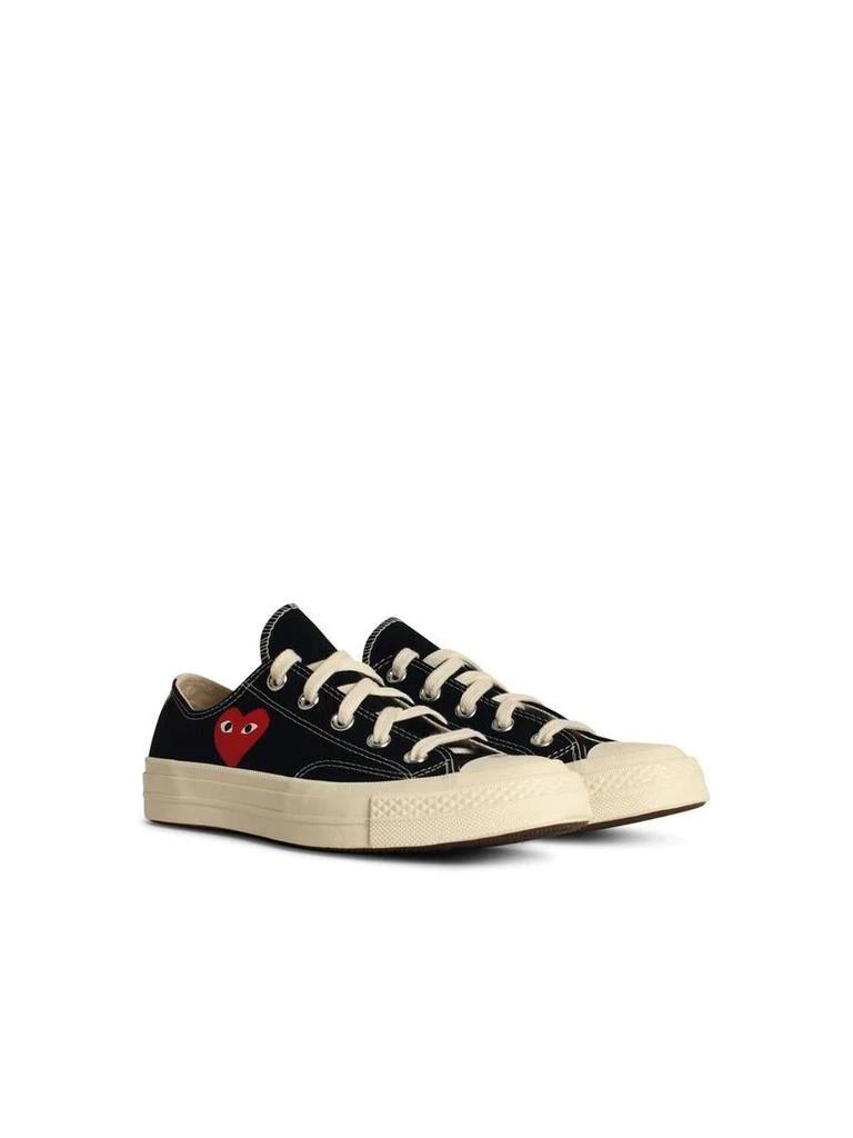 Comme des Garcons Converse X Comme Des Garçons Play 'Red Heart' Black Canvas Sneakers 2