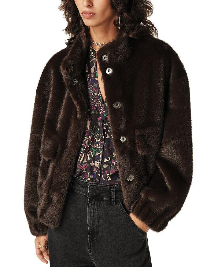 ba&sh Paros Faux Fur Coat