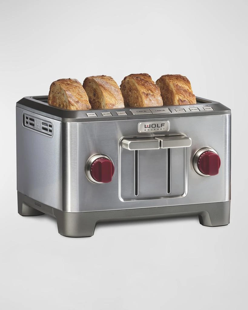 Wolf Gourmet Four-Slice Toaster With Red Knob 1