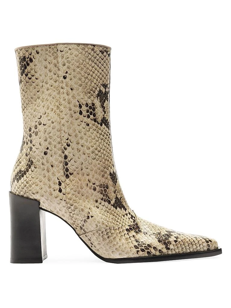 Shop Raffaela 90MM Snake-Print Leather Boots on Sale at