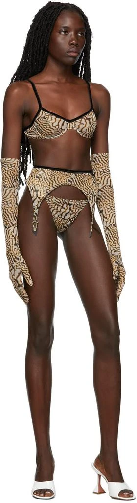 Fruity Booty SSENSE Exclusive Black & Orange Puffer Print Garter 4
