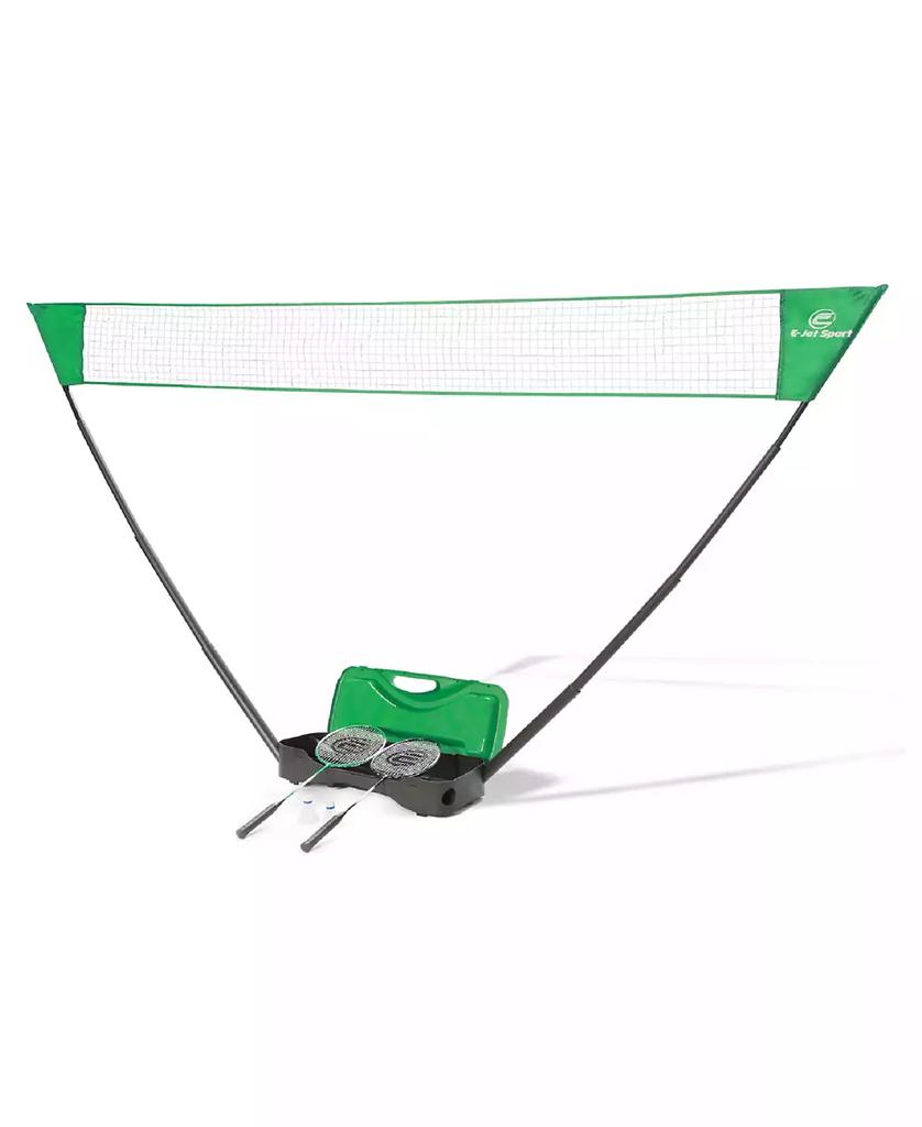 E-JET SPORT Badminton Net Outdoor Game, Badminton Set, Rackets Shuttlecocks Combo for Kids Family Portable, No Tools Required, Portable Storage Base