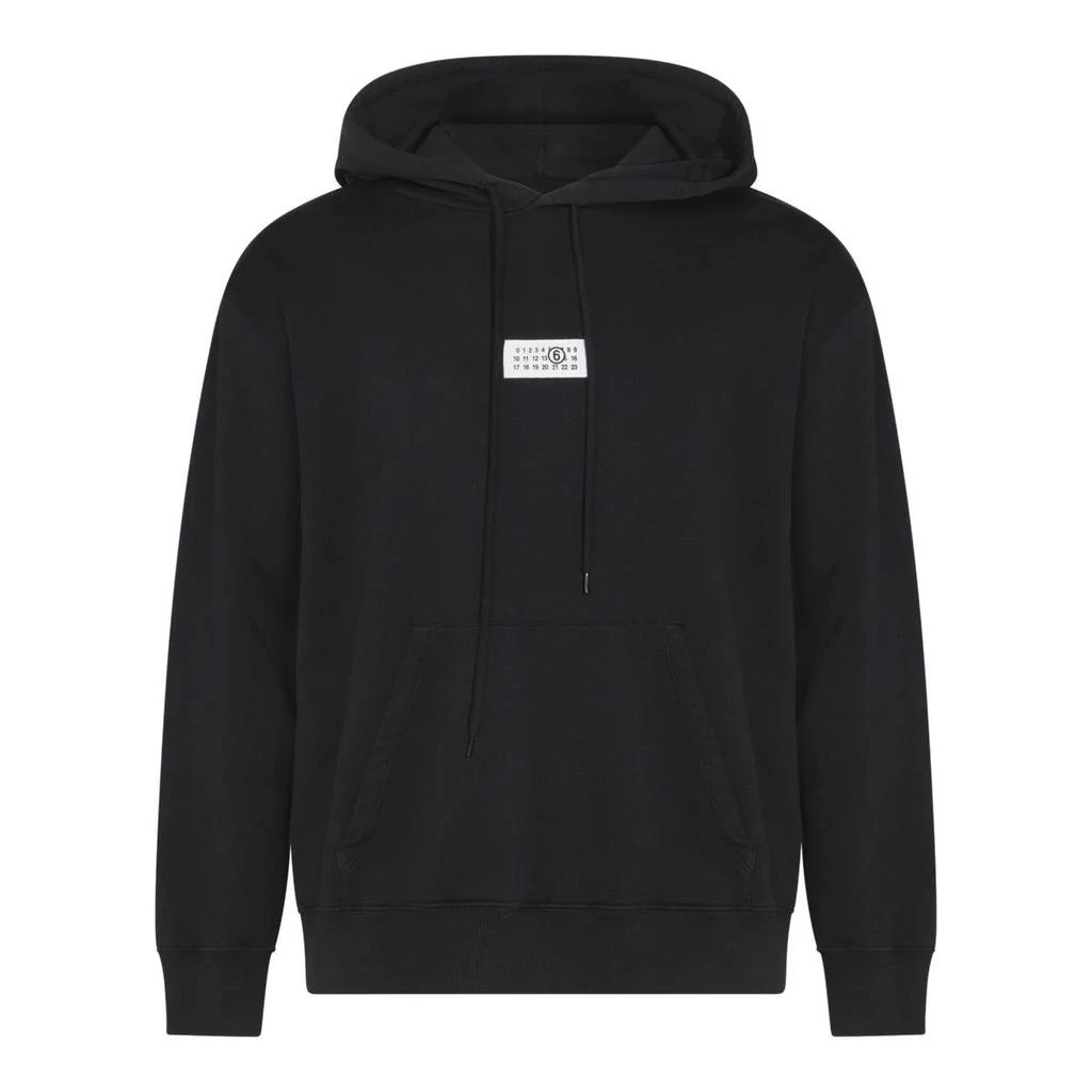 MM6 MM6 Maison Margiela Numbers-Motif Drawstring Hoodie 1