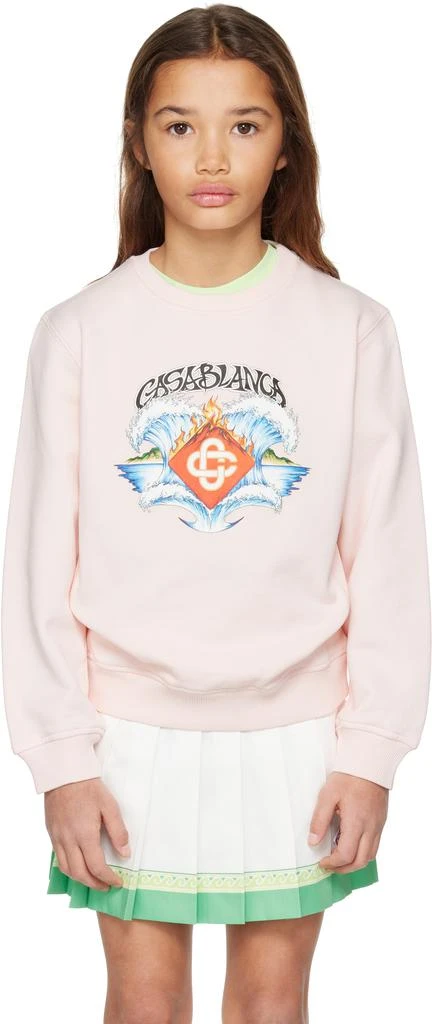 Casablanca Kids Pink Waves Sweatshirt