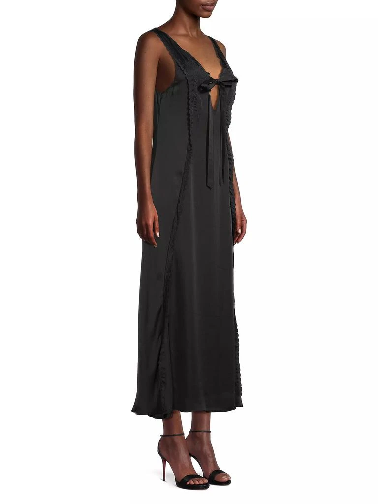 Ciao Lucia Serena Satin Embroidered Maxi Dress 4