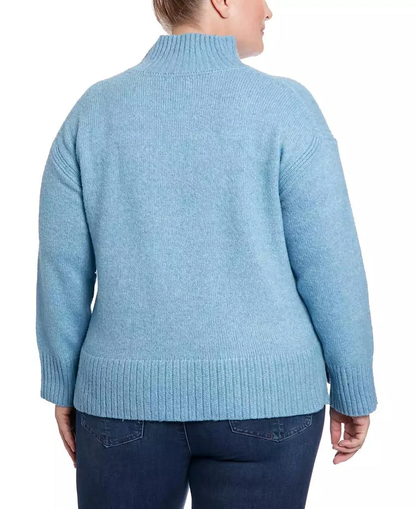 Joseph A Plus Size Plush Tunic Mock Neck Sweater 2