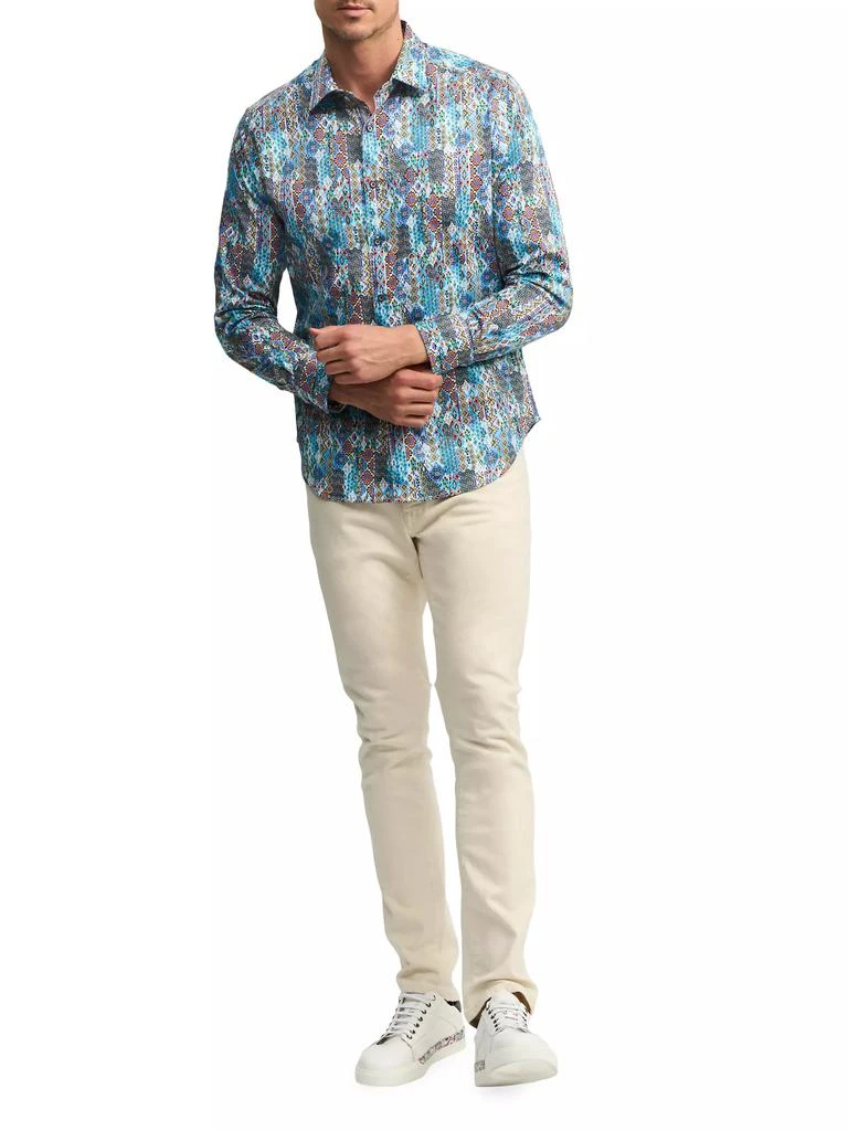 Robert Graham Merola Abstract Long-Sleeve Button-Front Shirt 2