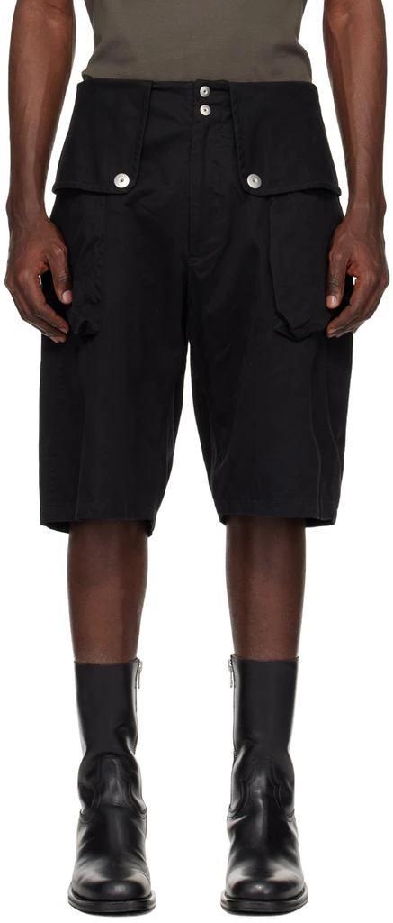 Omar Afridi Black Flap Shorts 1