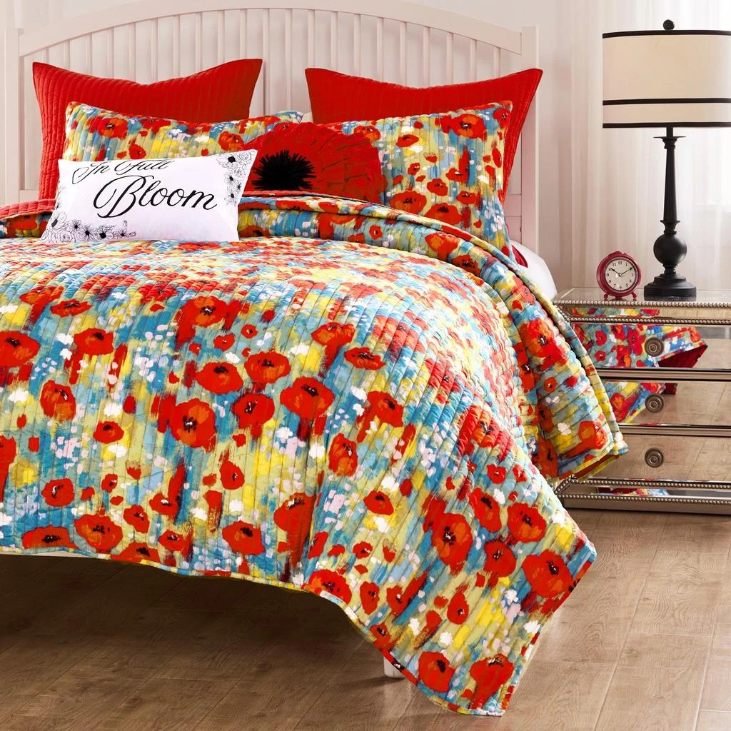 BreeBe Poppies Quilt Set 3-Piece King/Cal King 3