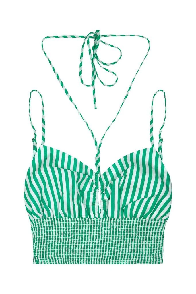 Wray Tied Croplette In Fern Stripe 1