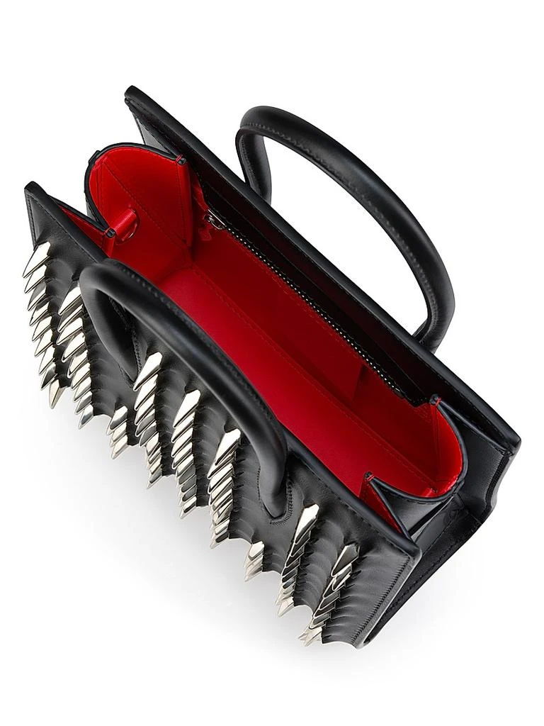 Christian Louboutin Mini Paloma Claw Spike Leather Top Handle Bag 