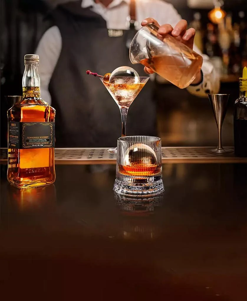 SUGIFT 4-Cavity Clear Ice Ball Maker with Insulated Bucket, BPA-Free Silicone Tray 4