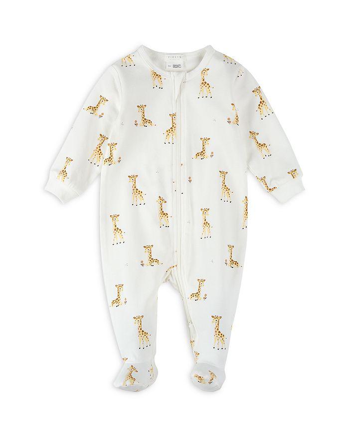 Petit Lem Girls' Giraffe Print Sleeper Footie - Baby
