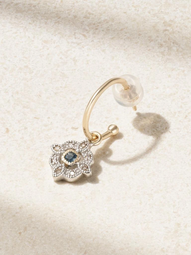 PASCALE MONVOISIN Bettina 9k 黄金、纯银、钻石、托帕石单只耳环 1