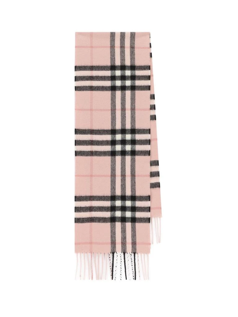 Burberry Burberry Kids Checked Fringed Knit Scarf