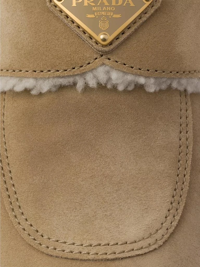 Prada Suede and Shearling Slippers 5