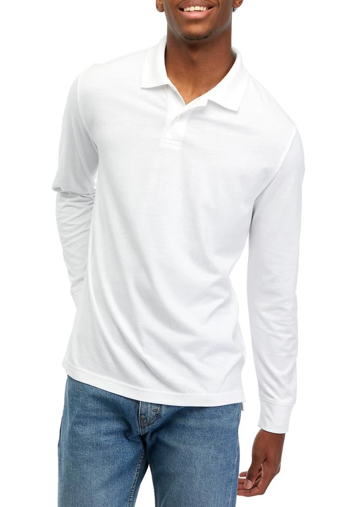 Saddlebred® Long Sleeve Jersey Polo Shirt 1