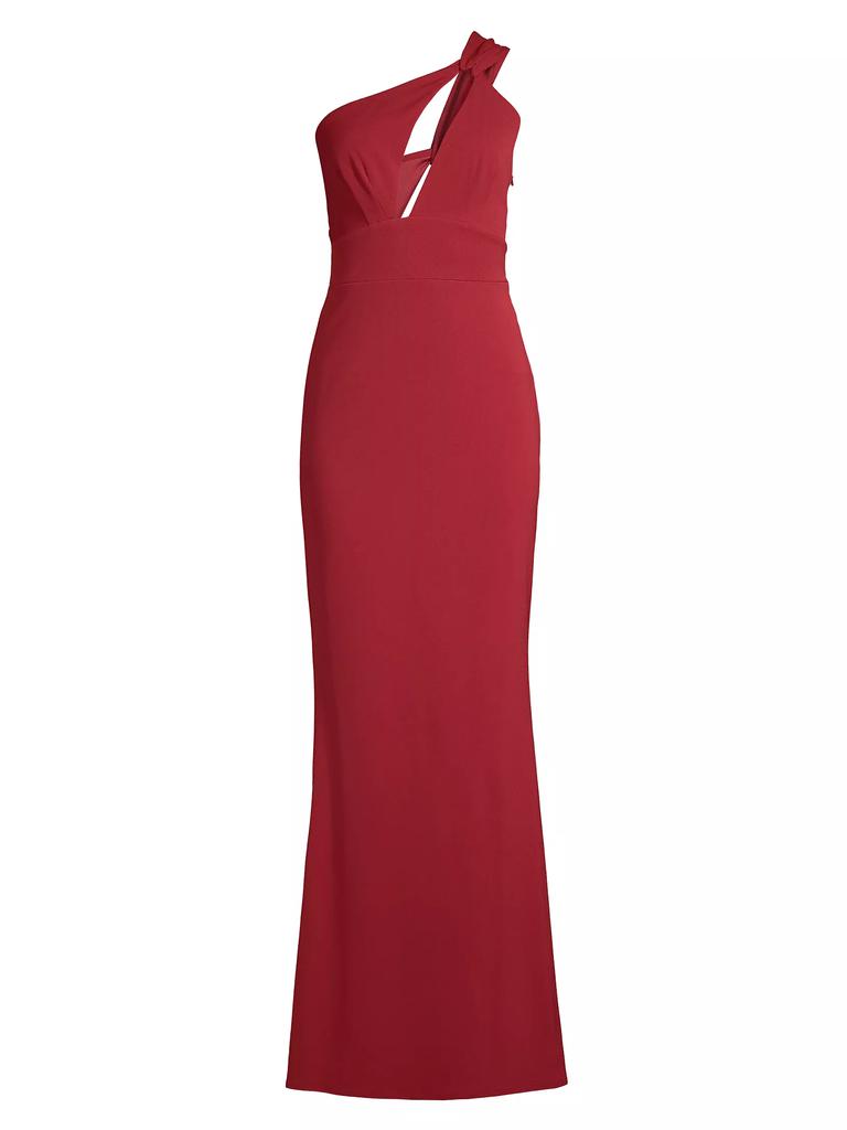 Katie May Edgy Asymmetrical One-Shoulder Gown