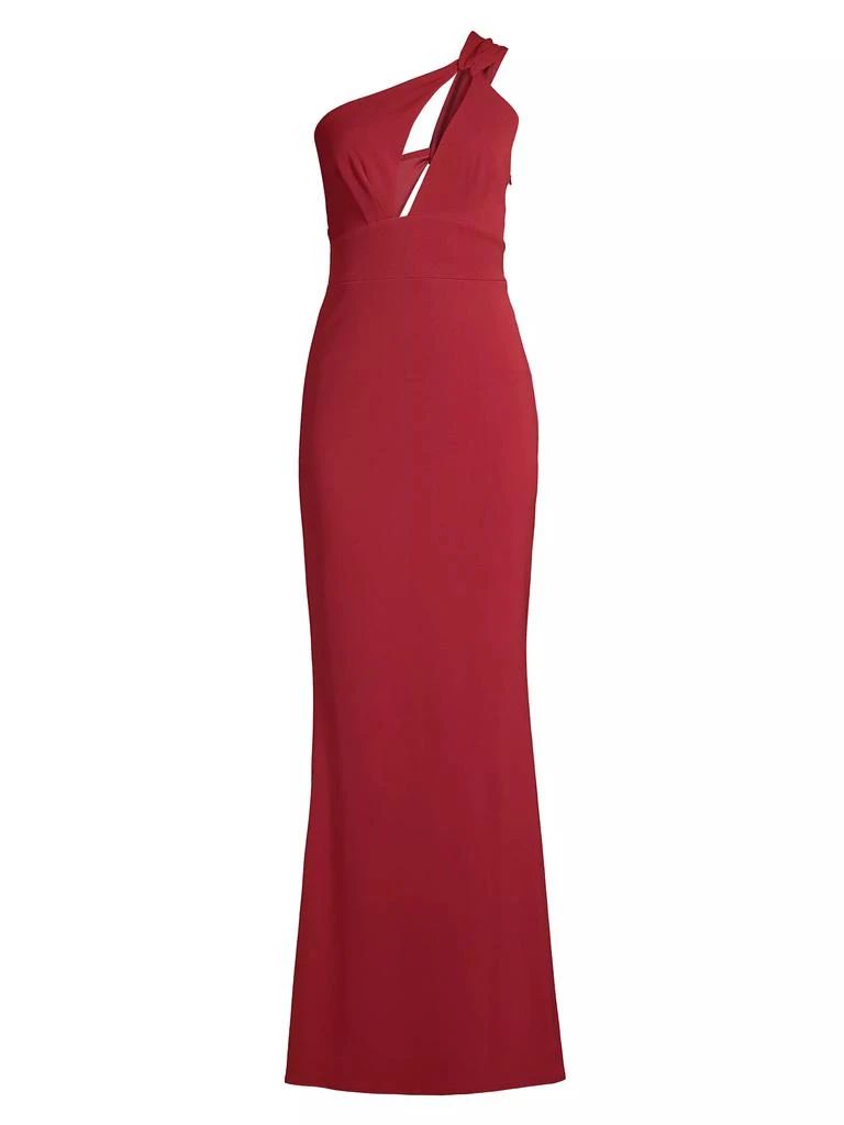 Katie May Edgy Asymmetrical One-Shoulder Gown 1