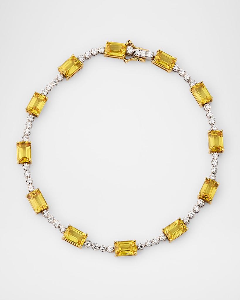 Piranesi 18K Gold Yellow Sapphire and Diamond Bracelet