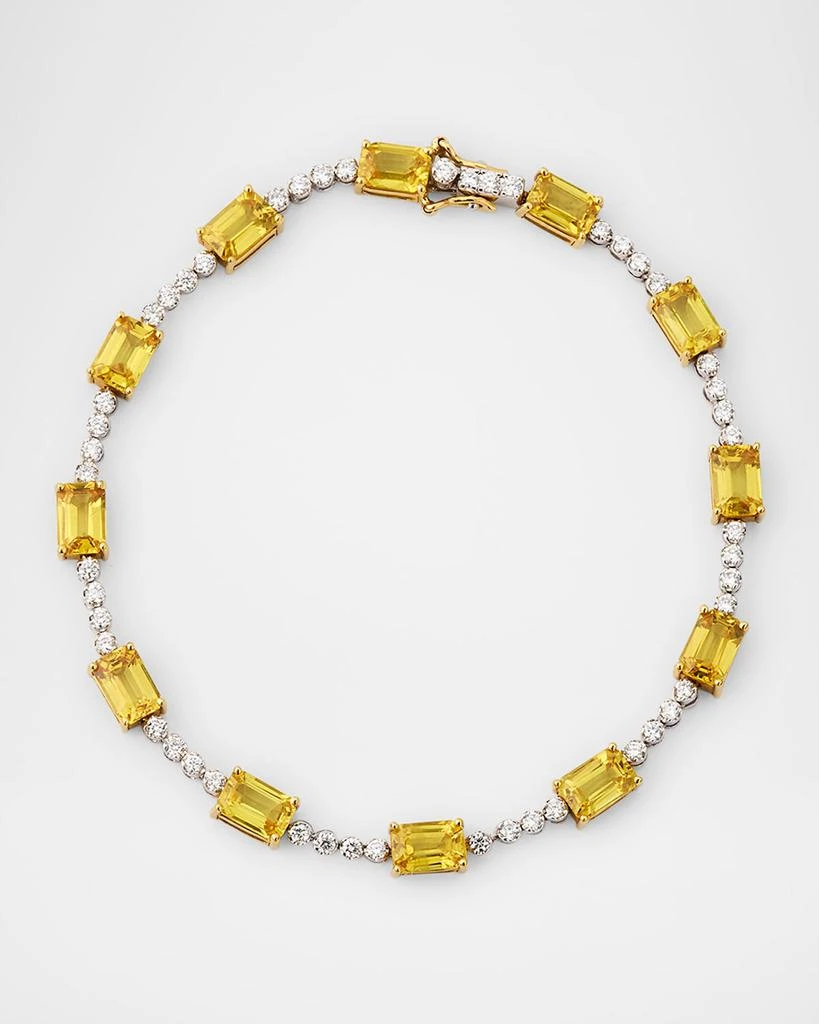 Piranesi 18K Gold Yellow Sapphire and Diamond Bracelet 1