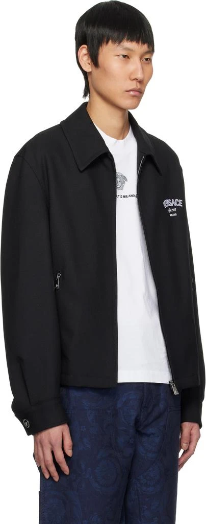 Versace Black Medusa Gallery Wool Blouson Jacket 2