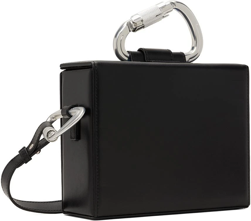 Heliot Emil Black Leather Carabiner Box Bag 3
