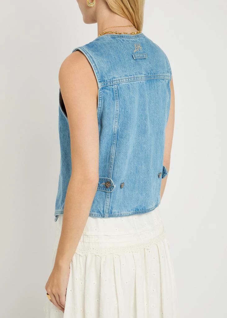 DAMSON MADDER Helly panelled denim gilet 3