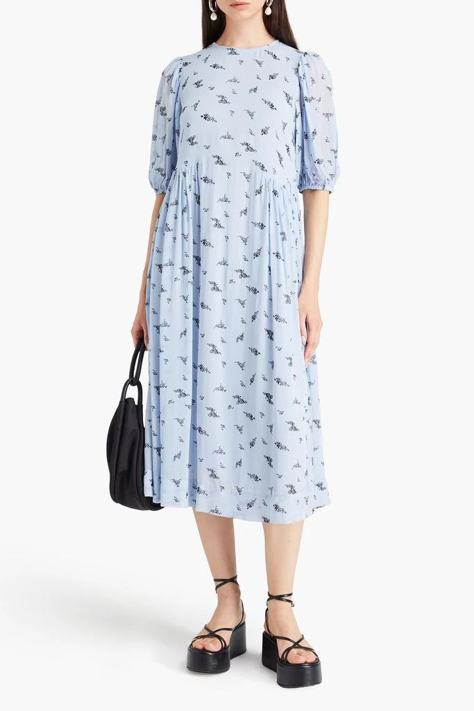 Ganni Floral-print georgette midi dress 2