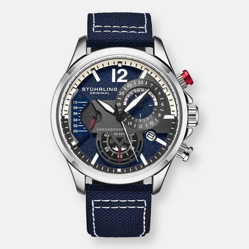 Stuhrling Original Cordura Quartz 45mm Aviator 1