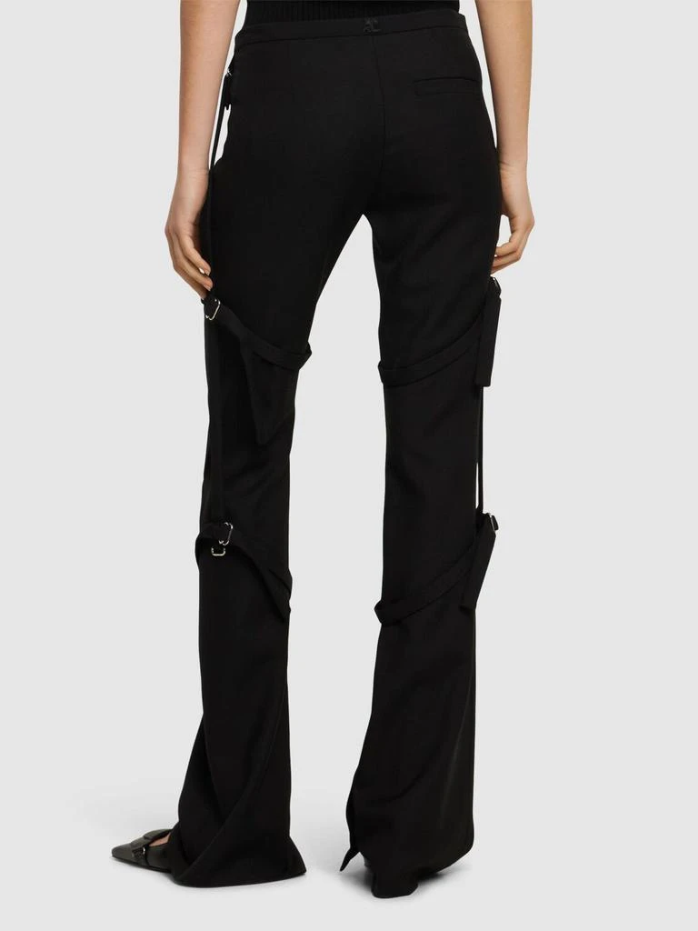 COURREGES Multi-strap Bootcut Wool Pants 2