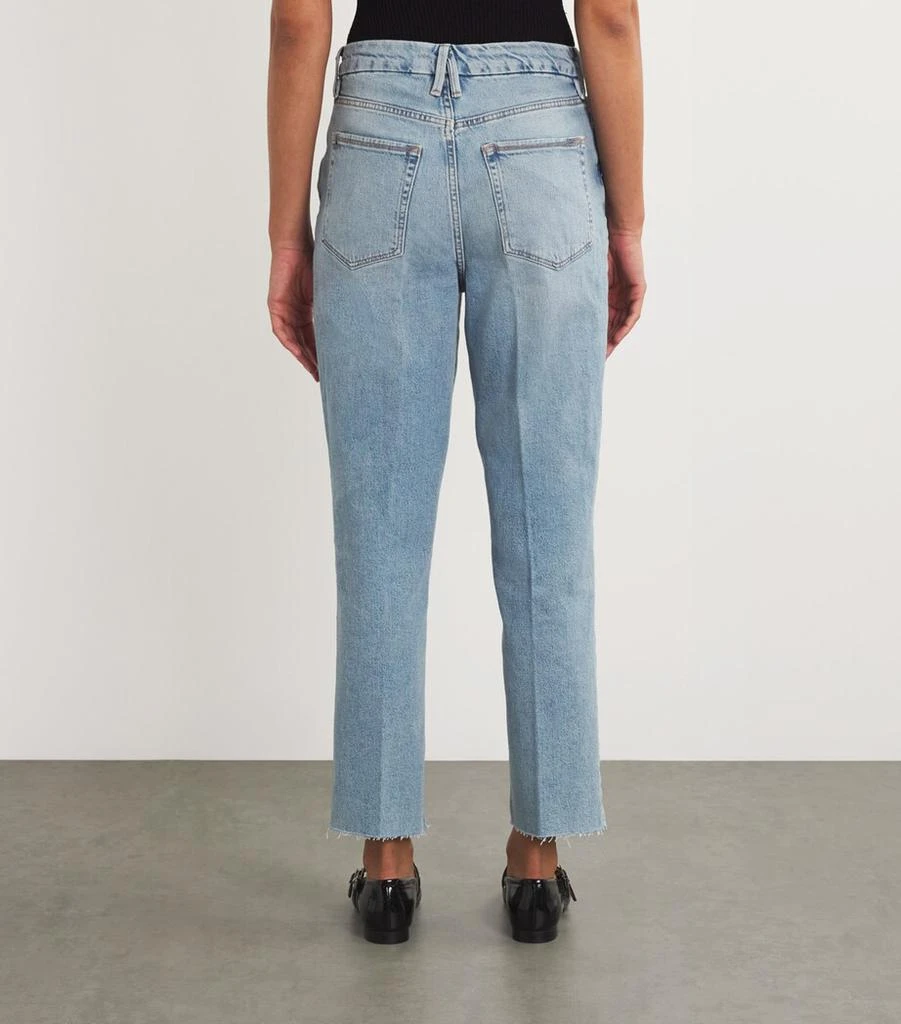 Good American Good Boy Straight Cropped Jeans 4